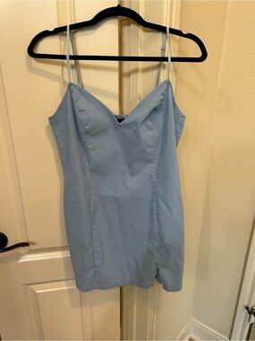 Urban Outfitters Light Blue V-Neck Dress